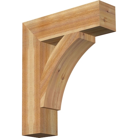 Thorton Block Rough Sawn Bracket, Western Red Cedar, 6W X 24D X 28H